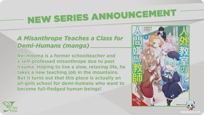 A Misanthrope Teaches a Class for Demi-Humans Anime Gets VAs | Weebwire